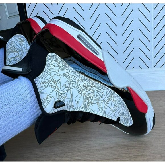 ⭐Rare Nike Air Jordan Dub Zero Men's Shoes 9.5 Fire Black Red Sneaker 311046-162 - Picture 13 of 13